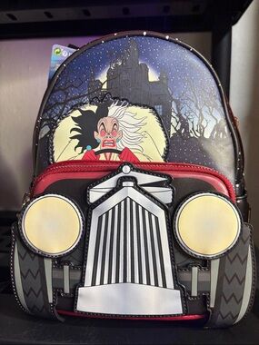 Loungefly Cruella Limo Mini Backpack - Black, Red & Yellow